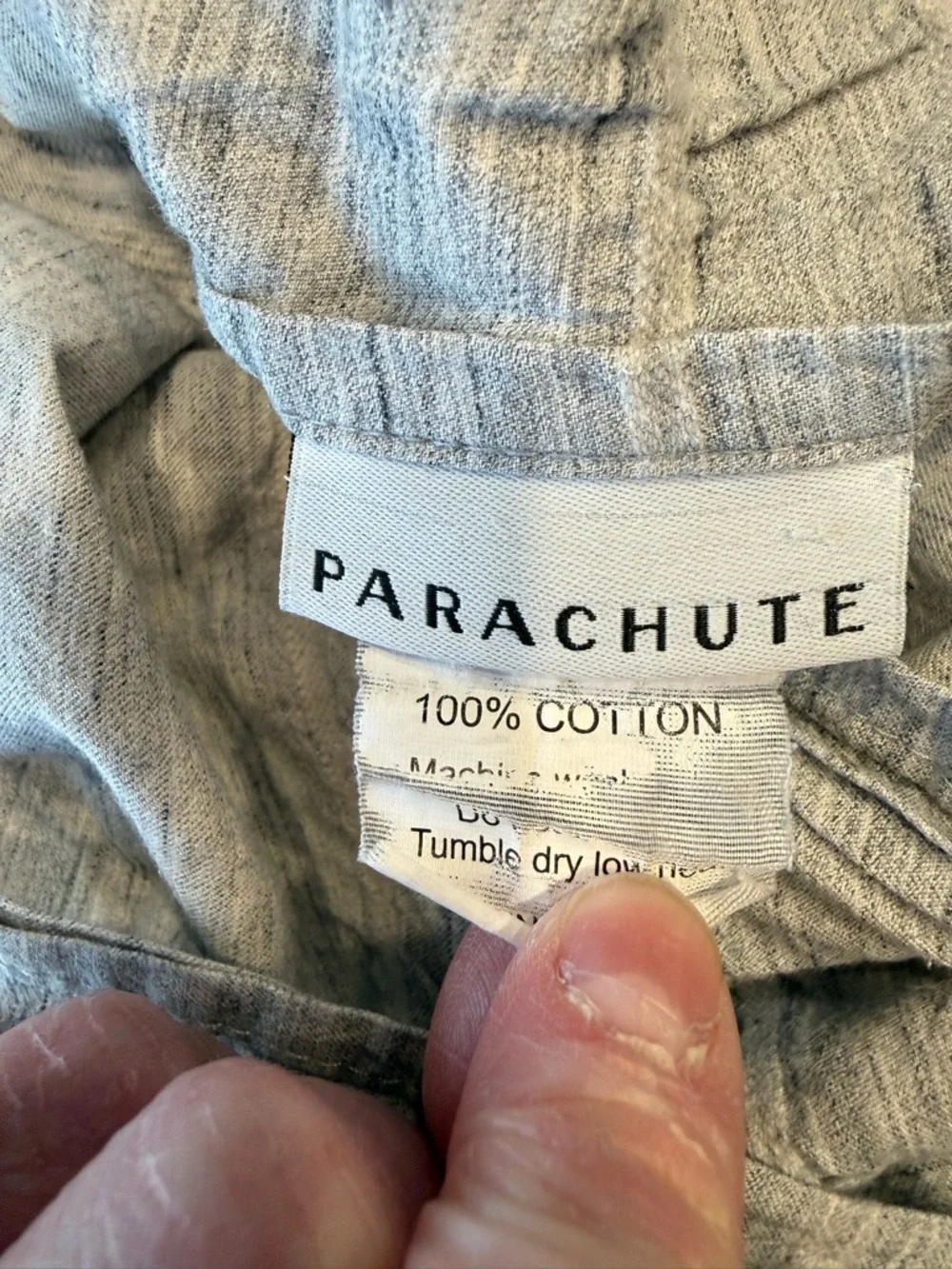 Parachute Light Heather Gray Cotton Pillow Shams set of 2 Preowned